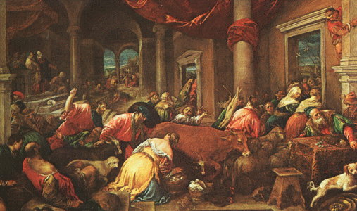 Pin, XVI, Bassano, Jacobo, La purificacin del Templo, 1580