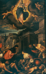 Pin, XVI, Bassano, Jacopo, San Roque visita a los apstoles, Pinacoteca Brera, Miln