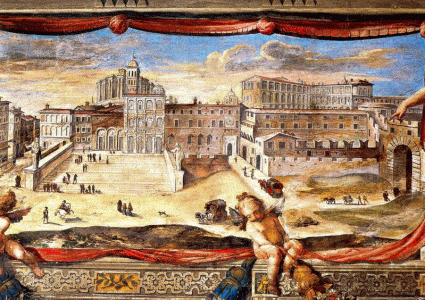 Pin, XVI, Buonarroti, M. Angel, Baslica de San Pedro,vista, Roma