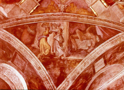 Pin, XVI, Buonarroti, M. Angel, Capilla Sixtina, bveda, detalle, Vaticano, Roma, 1508-1512