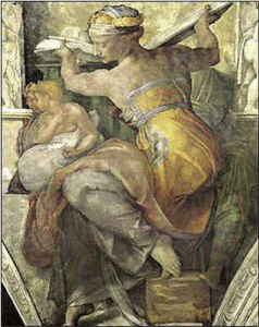 Pin, XVI, Buonarroti, M. Angel, Capilla Sixtina, La Sibila Libia, San Pedro, Vaticano, Roma, 1508-1512