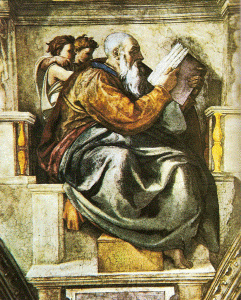 Pin, XVI, Buonarroti, M. Angel, Capilla Sixtina, Profeta Zacaras, San Pedro, Vaticano, Roma, 1508-1512
