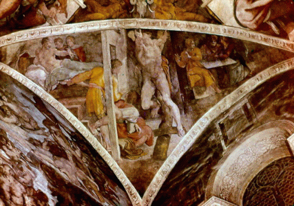 Pin, XVI, Capilla Sixtina, bveda, detalle, San Pedro, Vaticano, Roma, 1508-1512