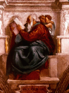 Pin, XVI, Buonarroti, M. Angel, Capilla Sixtina, Un profeta, San Pedro, Vaticano, Roma, 1508-1512