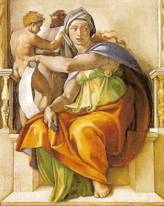 Pin, XVI, Buonarroti, M. Angel, Capilla Sixtina, La Sibila de Delfos, San Pedro, Vaticano, Roma, 1508-1512