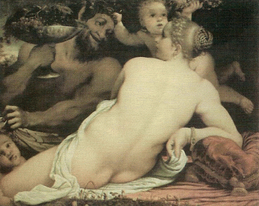 Pin, XVI, Carracci, Annibale, Bacanal, Galera Uffizi, Florencia, 1588