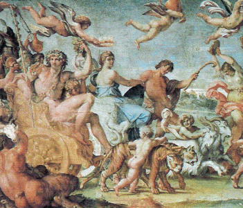 Pin, XVI, Carracci, Annibale, El triunfo de Baco, Roma, 1597
