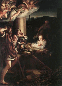 Pin, XVI, Correggio, Antonio Allegri, El nacimiento de Jess, 1528