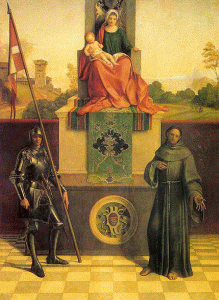 Pin, XVI, Giorgione o Barbarelli, Giorgio, Santos Liberal y Francisco, Castelfranco, Vneto, 1504-1505
