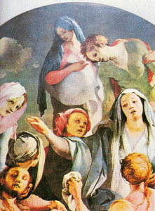 Pin, XVI, Pontorno, Jos, Descendimiento, detalle, Iglesia de Santa Felicitas, Florencia
