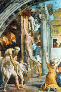 Pin, XVI, Sanzio, Raphael, El indendio del borgo, detalle, 1514