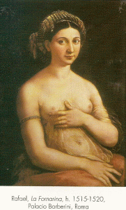 Pin, XVI, Sanzio, Raphael, La Fornarina, Palacio Barberini, Roma, 1515-1520