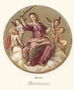 Pin, XVI, Sanzio, Raphael, La Justicia