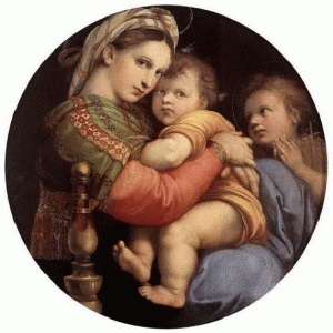 Pin, XVI, Sanzio, Raphael, La Virgen de la silla