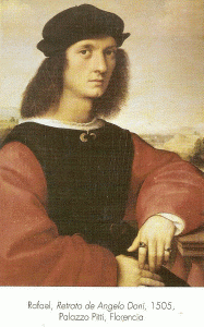 Pin, XVI, Sanzio, Raphael, Retrato de Doni Angelo, Palacio Pitti, Florencia, 1505