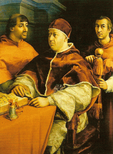 Pin, XVI, Sanzio, Raphael, Len X, Galera Uffizi, Florencia, 1517