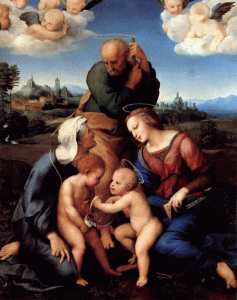 Pin, XVI, Sanzio, Raphael, Sagrada Familia con San Juan y Santa Ana