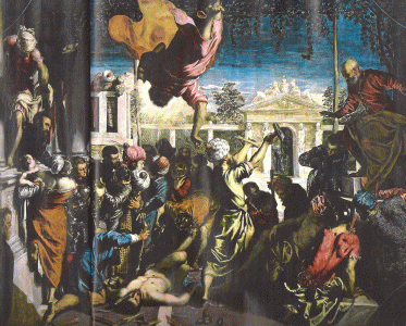 Pin, XVI, Tintoretto o Robusti, Jacopo, El milagro del esclavo, Galera de la Academia, Venecia, 1548