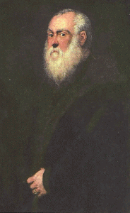 Pin, XVI, Tintoretto o Robusti, Jacopo, Retrato del viejo de la barba blanca, 1564