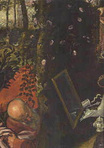 Pin, XVI, Tintoretto o Robusti, Jacopo, Susana y los Viejos, detalle, 1555