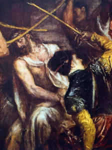 Pin, XVI, Tiziano, Becellio, Cristo coronado de espinas, detalle, Staatdgemald, Munich, 1519-1520