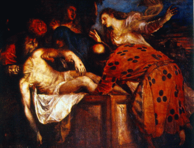Pin, XVI, Tiziano, Becellio, Santo entierro, M. del Prado, Madrid, Espaa