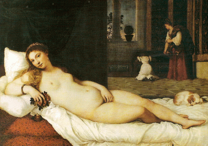 Pin, XVI, Tiziano, Becellio, Venus de Urbino, Galera de los Iffizi, Florencia