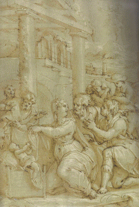 Pin, XVI, Vasari, Giorgio, Adoracin de los pastores, M. Louvre, Pars