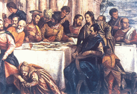 Pin, XVI, Verons, Paolo, Cena en casa del fariseo, Pinacoteca Brera, Miln
