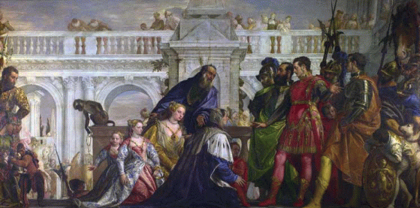 Pin, XVI, Verons, Pablo, La familia de Daro ante Alejandro, National Gallery, London, 1565-1570