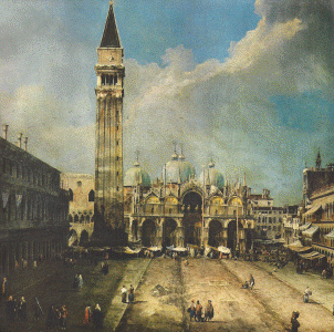 Pin, XVIII, Canaletto, Giovanni Antonio, Plaza de San Marcos en Venecia, M. Thyssen-Bornemisza, Madrid, 1723-1724