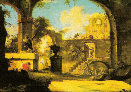 Pin, XVIII, Guardi, Francesco, Capricho, Col. Crespi, Miln, 1745