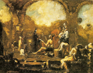 Pin, XVIII, Magnasco, Alessandro, Cuervo sabio, Galera Uffizi, Florencia, 1703-1711
