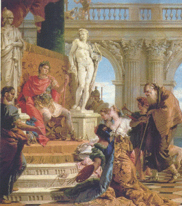 Pin, XVIII, Tiepolo Giambattista, Mecenas presenta a Augusto las Artes y las Letras, 1754
