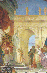 Pin, XVIII, Tiepolo, Giambattista, Escipion libera una princesa celtbera, Villa Cordellina, Lombarda