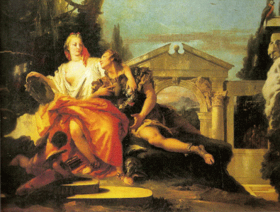 Pin, XVIII, Tiepolo, Giambattista, Rinaldo y Ar, Staatsgemald, Munich, Alemania, 1753