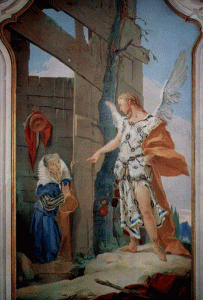 Pin, XVIII. Tiepolo, Giambattista, Sara y el arcngel, Palacio Arzobispal, Udine, 1726