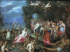 Pin XVII Brueghel el Joven Feast of the Gods 1620