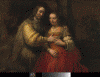 Pin XVII Rembradt La Novia Juda -Novios Isaac y Rebeca- Despedida del Padre, 1666