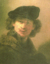 Pin XVII Rembrandt Autorretrato con pelliza aleo sobre lienzo M Nacional Berlin 1634