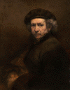 Pin XVII Rembrandtarmenszoon van Rijn Autorretrato Holanda1659.