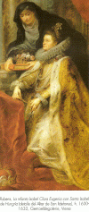 Pin XVII Rubens Infanta Clara Eugenia con Sta Isabel Hungria Gemaeldeg Viena 1630 a 1632