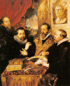 Pin XVII Rubens Peter Paul Los Cuatro filosofos Palazzio Pitti Florencia Italia 1611