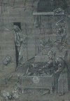 Grabado, XVI, Bosco El, La Muerte del Avaro, M. del Louvre, Paris, 1500-1510