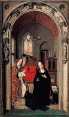 Pin XV Bouts Dierick Escenas vida Virgen Anunciacion 1445