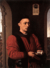 Pin XV Bouts Dierick Retrato de un hombre joven 1450-1460 