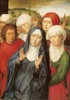 Pin XV Memling Hans Dptico Pa Mujer Llorando y San Juan Evangelista  Granada