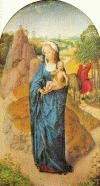 Pin XV Memling Hans La Madonna Bambino in un Paesaggio Col. Rothschild