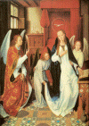 Pin XV Memling Hans Triptico S Catalina Anunciacion N York 1482