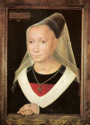 Pin XV Memling Hans Triptico S Catalina Retrato femenino Memlingmuseum Brujas Blgica 1480